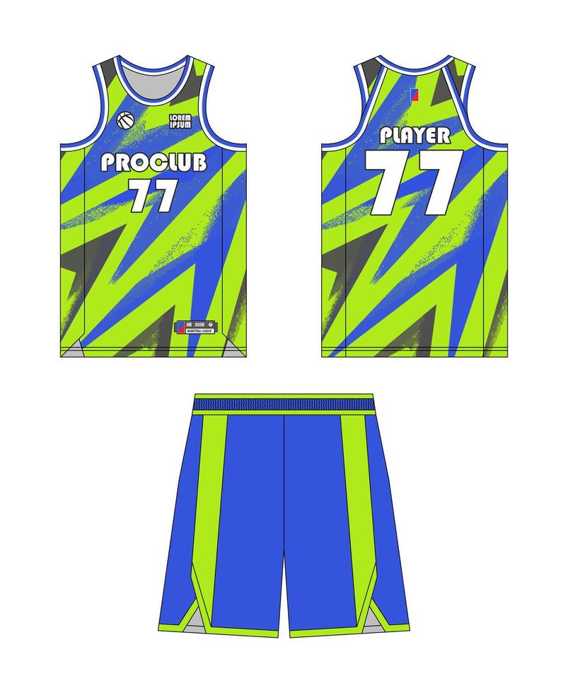 Jersey basketball template design. Basketball uniform mockup design. Concept design basketball jersey. vector