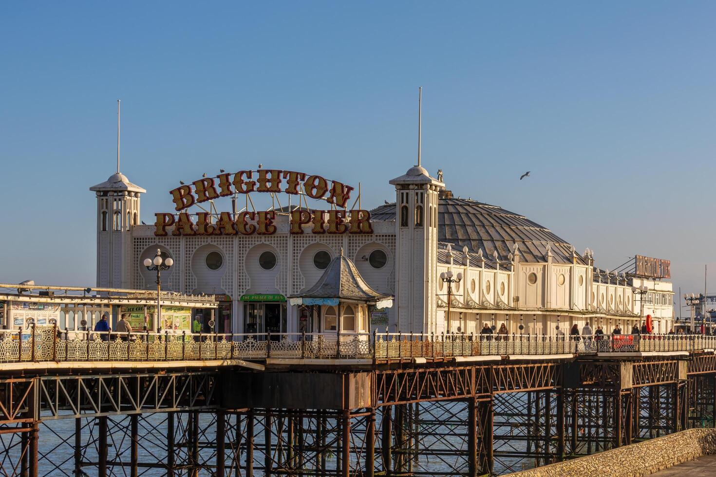 BRIGHTON, EAST SUSSEX, UK. MARCH 06. View of the Pier in Brighton, East Sussex on March 6 2024 Unidentified people photo