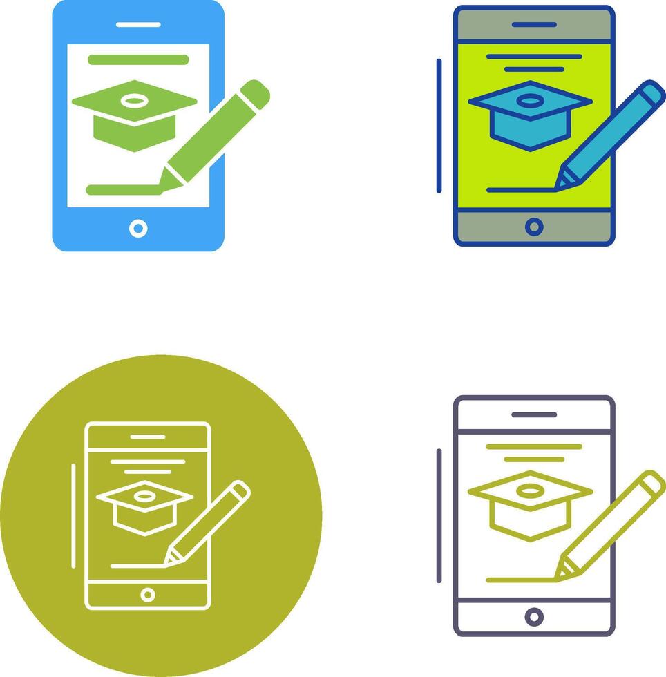 Online Course Icon Design vector