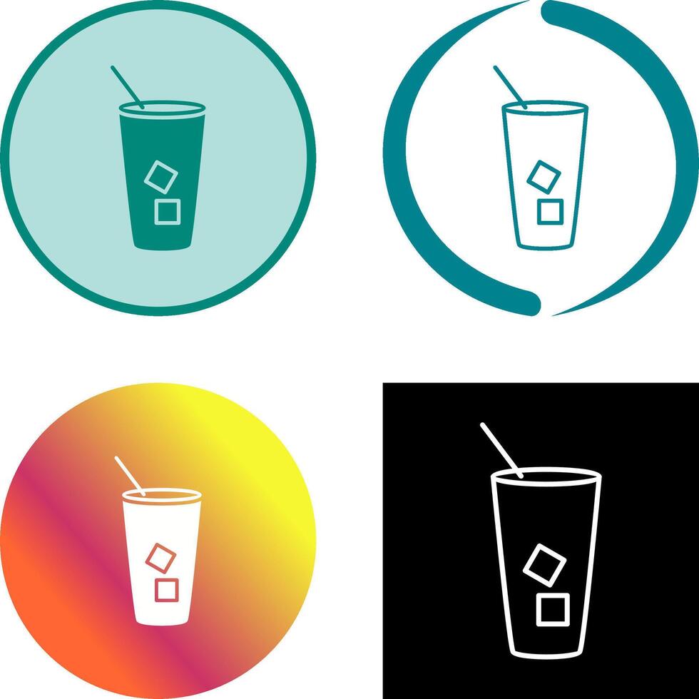 Iced Coffee Icon Design vector