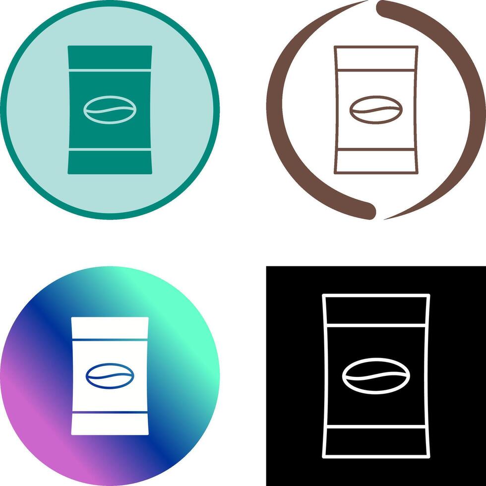 Coffee Packets Icon Design vector
