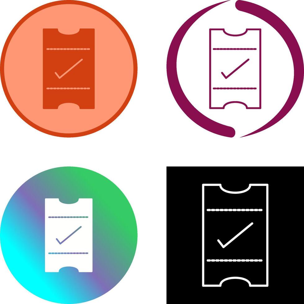 Passes Icon Design vector