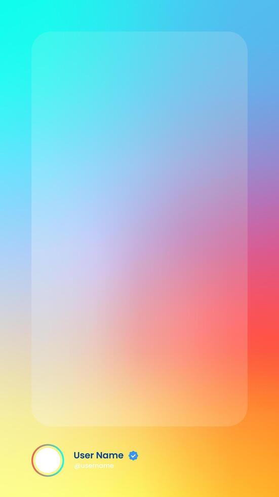 Vertical story template in gradient colors. Social media frame illustration. vector