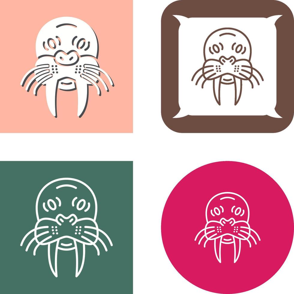 Walrus Icon Design vector