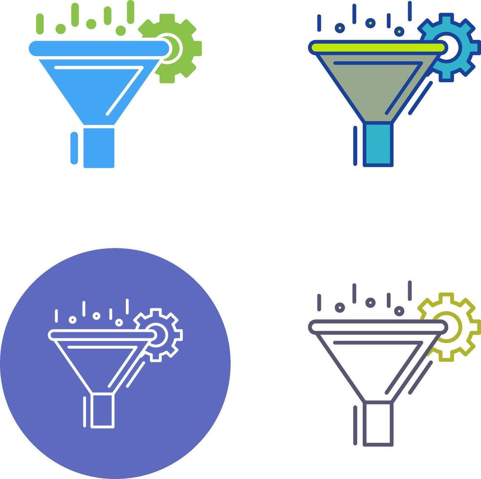 Filtering Icon Design vector