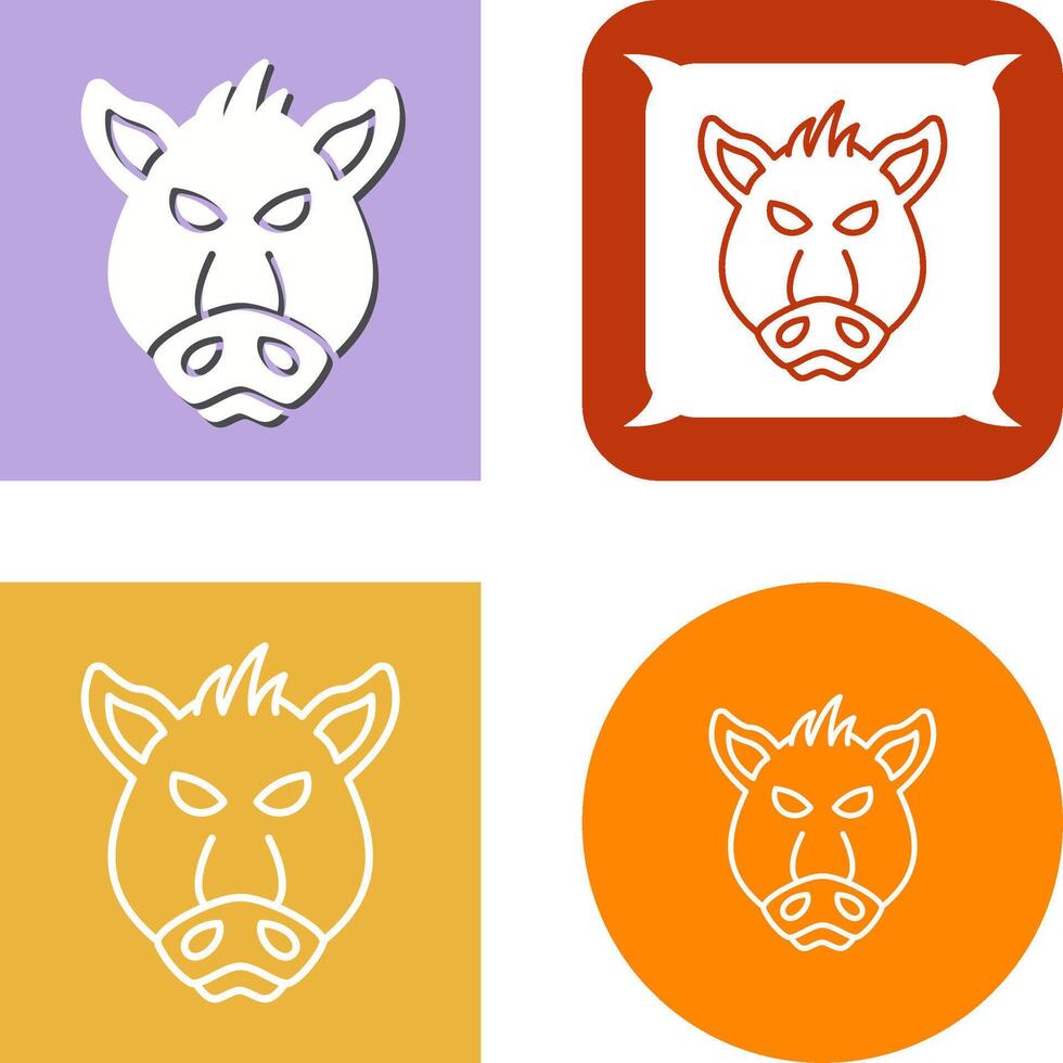 Pig Icon Design vector