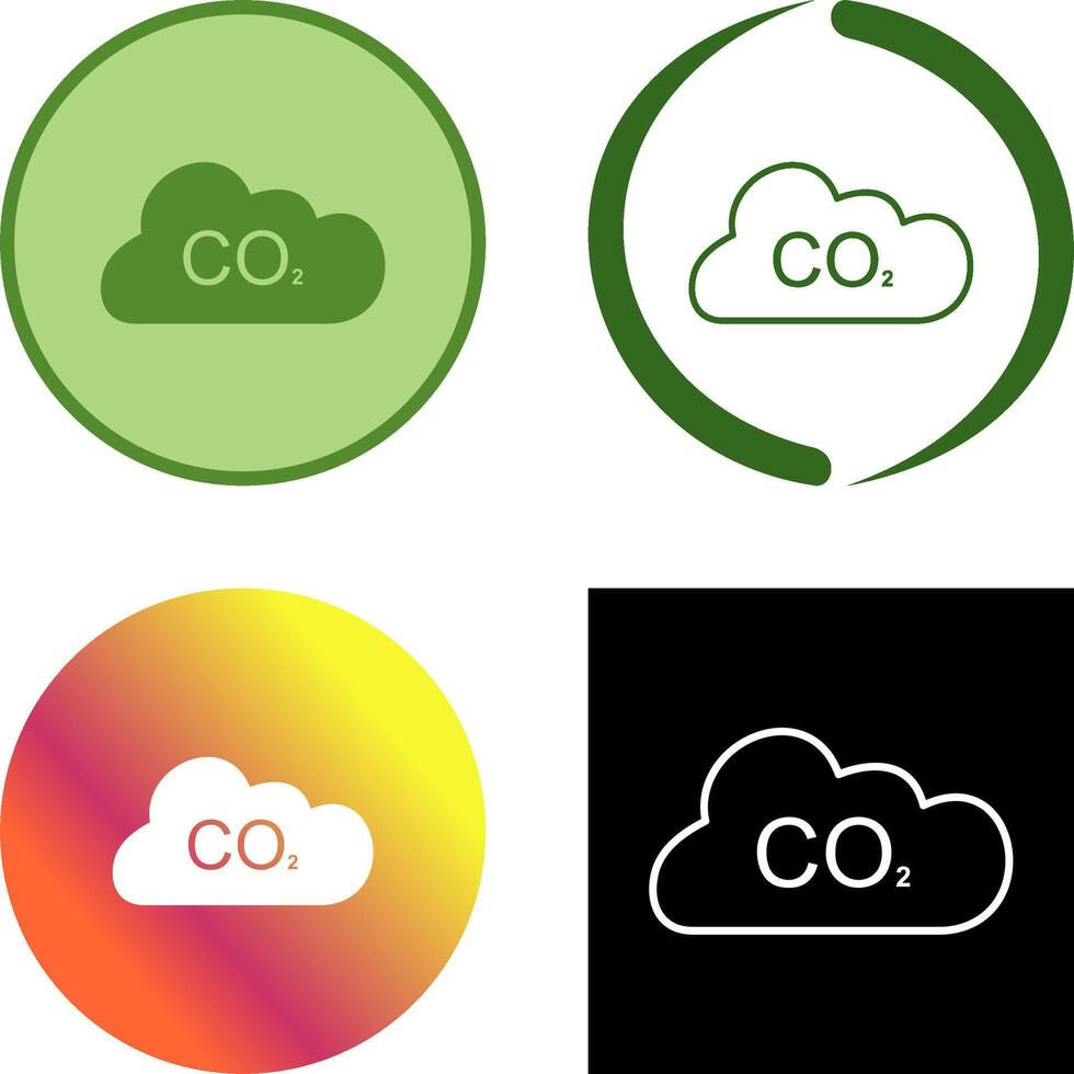 Carbon Dioxide Icon Design vector