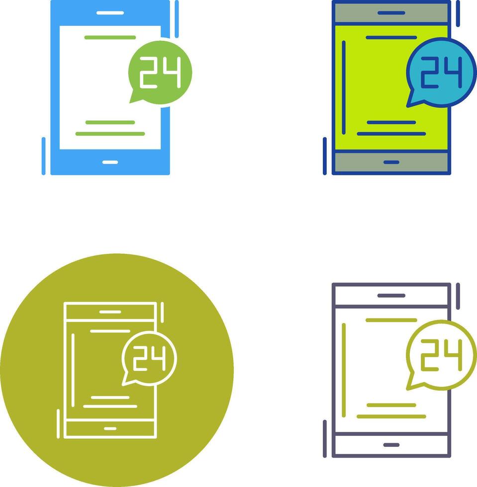 24 Hours Icon Design vector