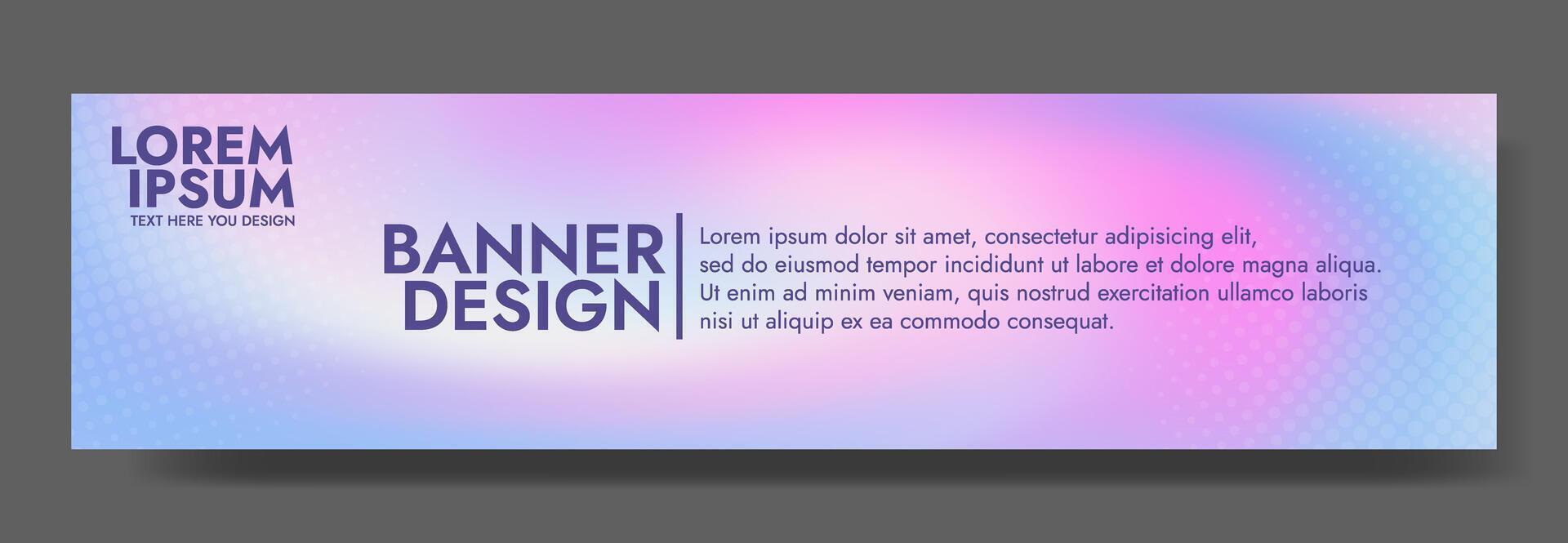 Gradient blurred banner in shades of pink and blue. Ideal for web banners, social media posts, or any design project that requires a calming backdrop vector