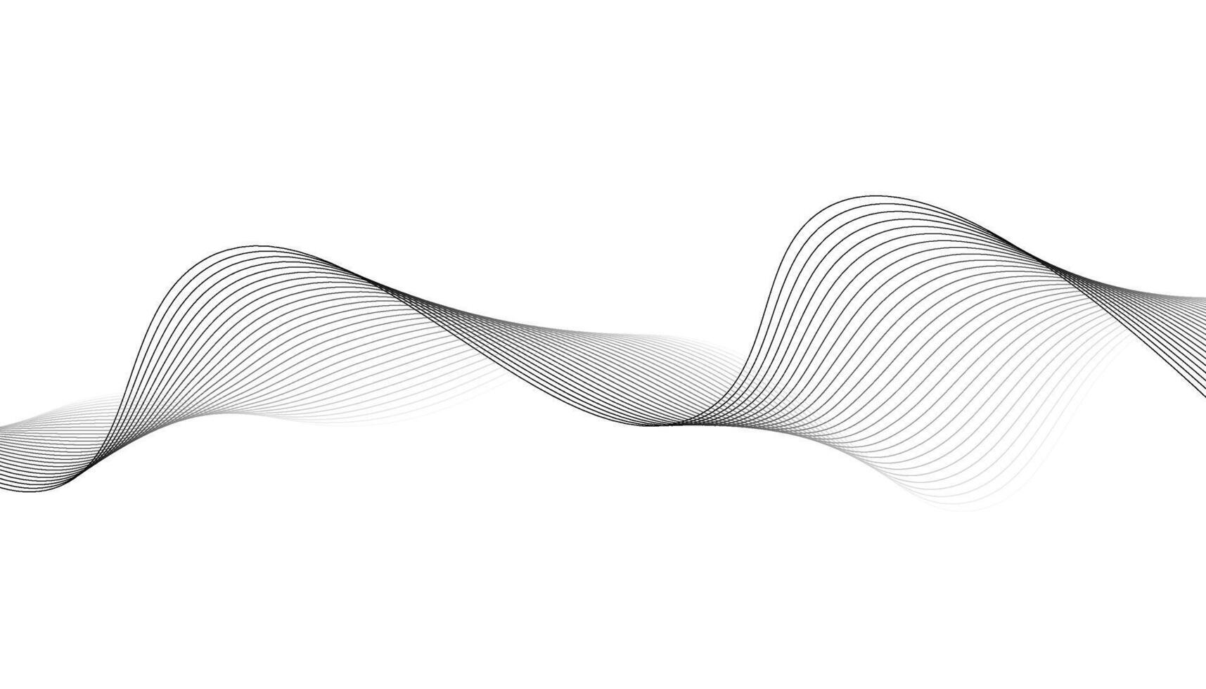 Modern wave line background. Abstract flowing line patterns. Black lines on white background. Wavy stripes on white isolated background. vector