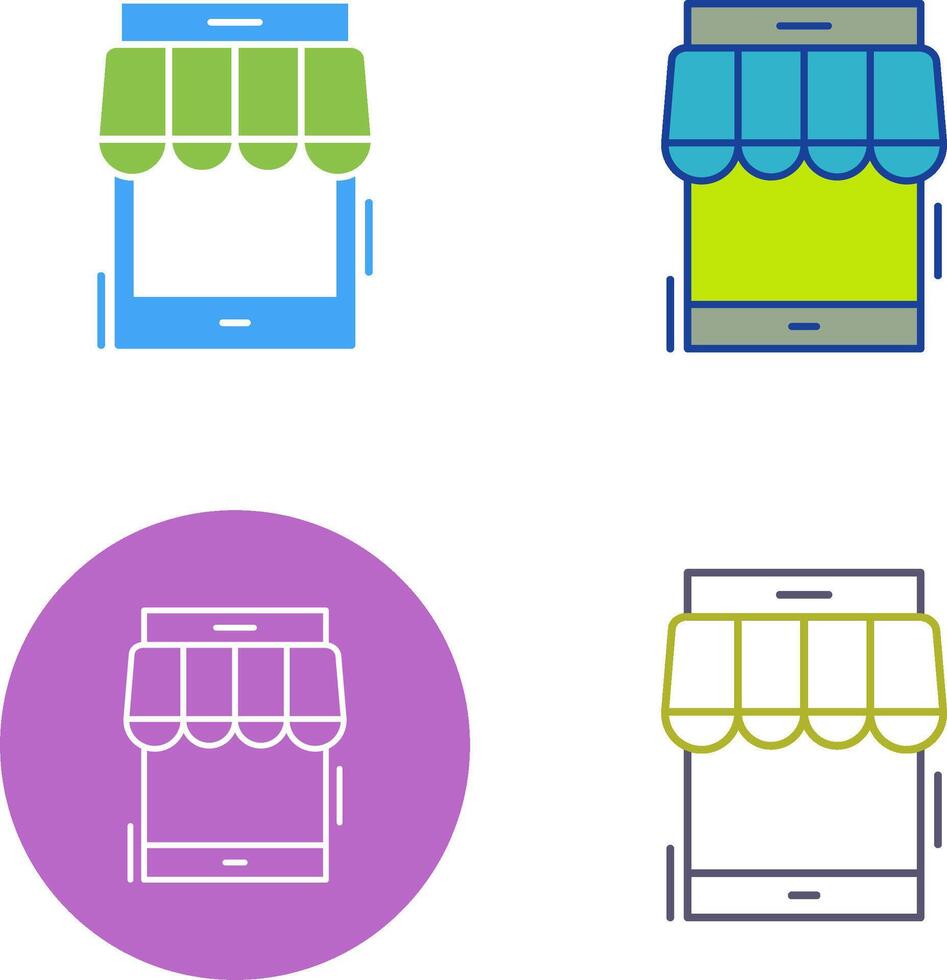 Online Shop Icon Design vector