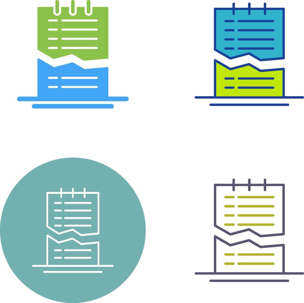 Corrupted List Icon Design vector