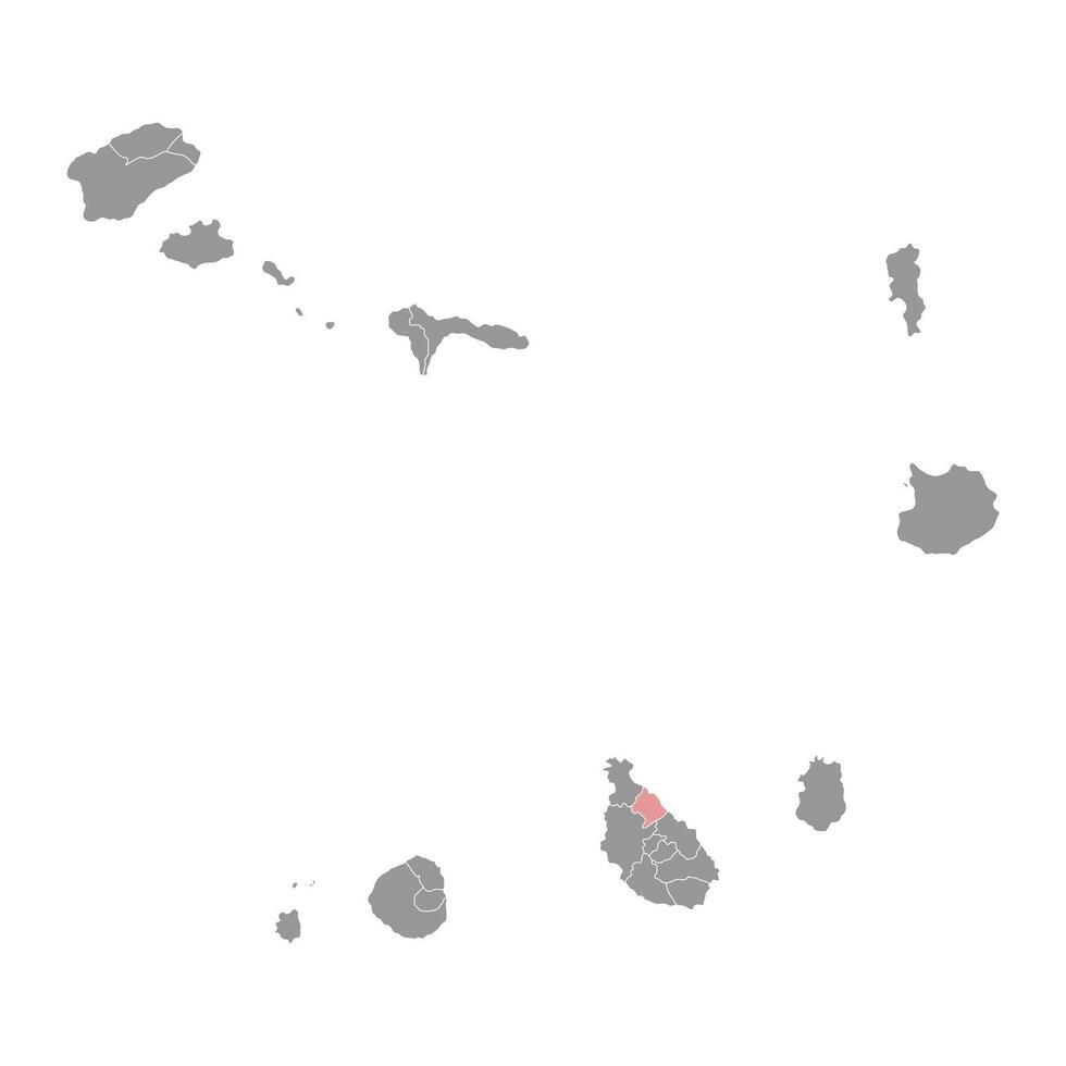 Sao Miguel municipality map, administrative division of Cape Verde. illustration. vector