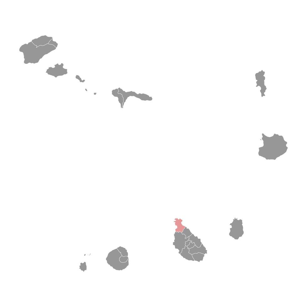 Tarrafal municipality map, administrative division of Cape Verde. illustration. vector