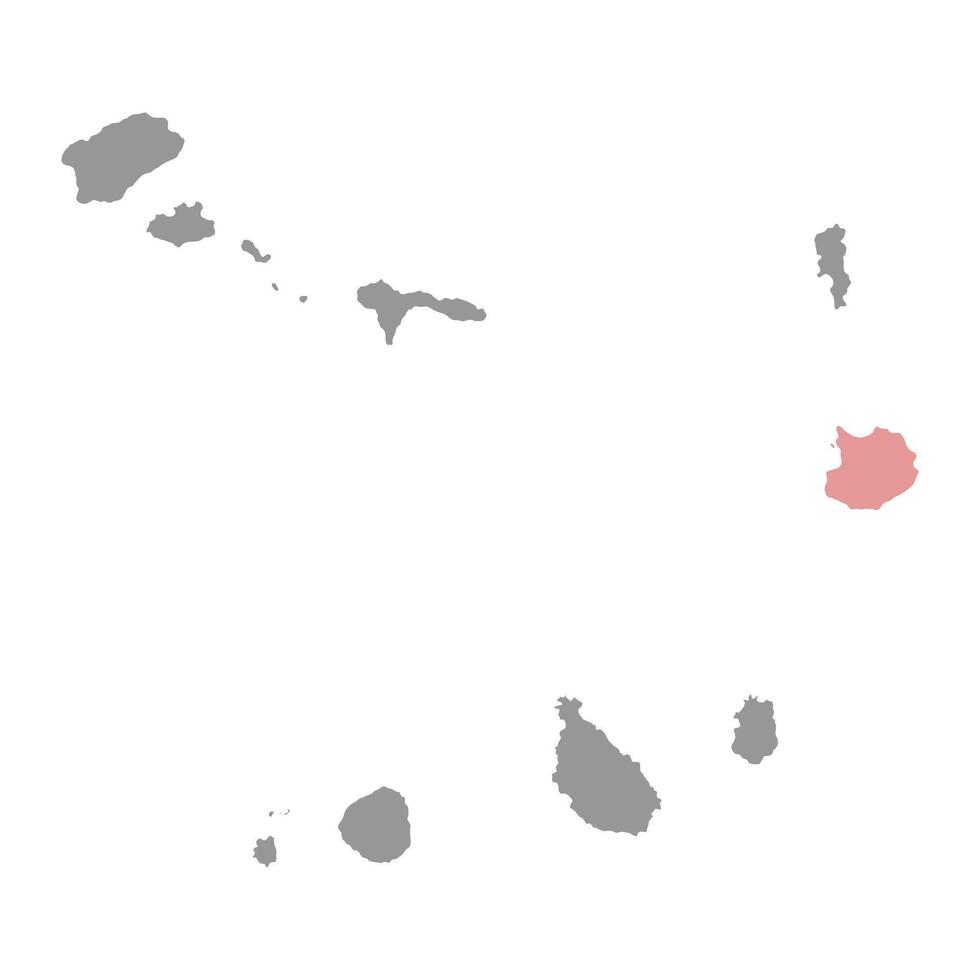 Boa Vista island map, Cape Verde. illustration. vector