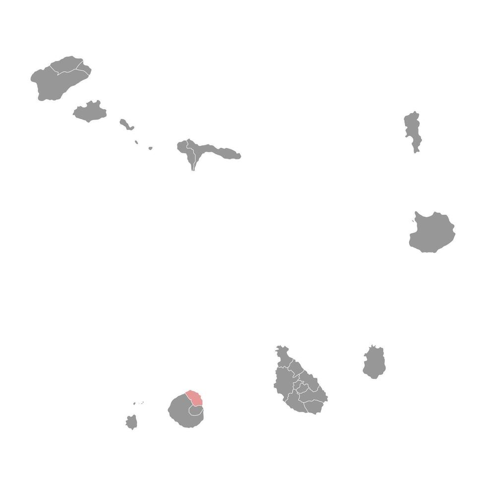 Mosteiros municipality map, administrative division of Cape Verde. illustration. vector