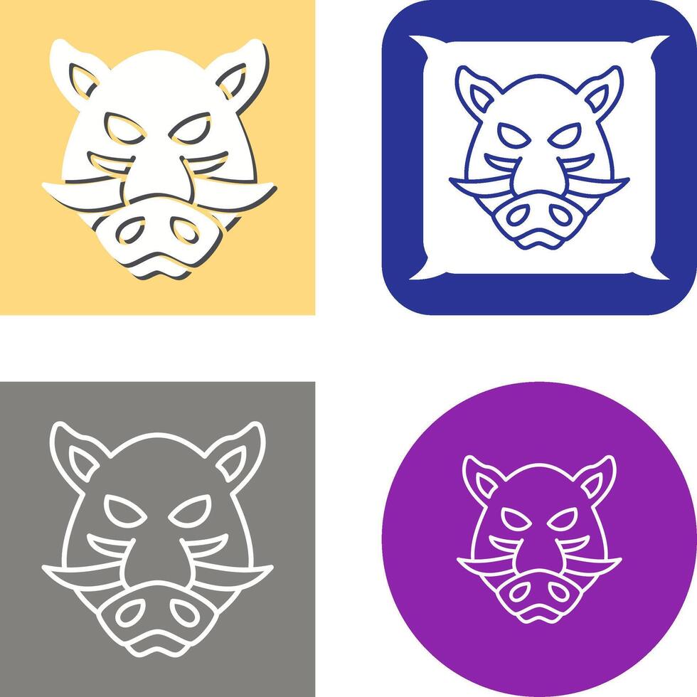 Boar Icon Design vector