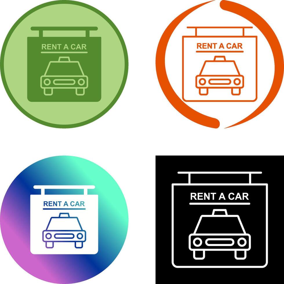 alquilar un coche icono diseño vector