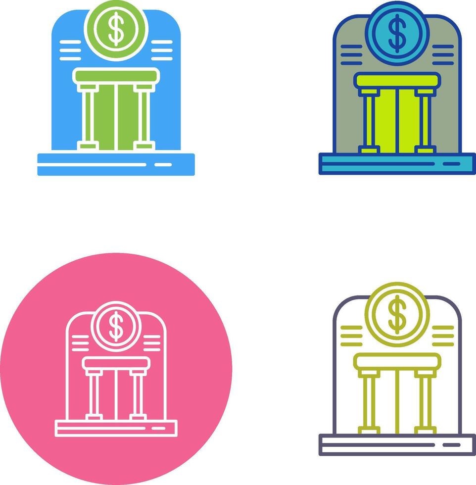 diseño de icono de banco vector