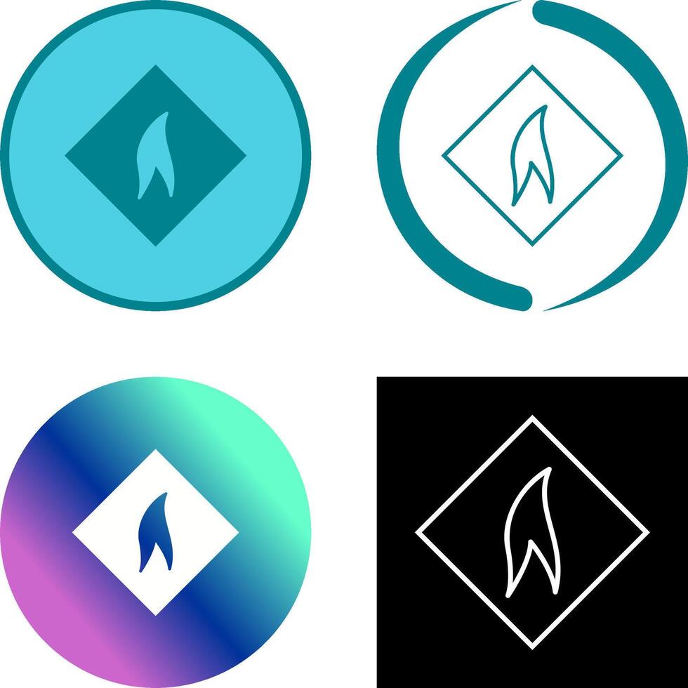 Flammable Material Icon Design vector