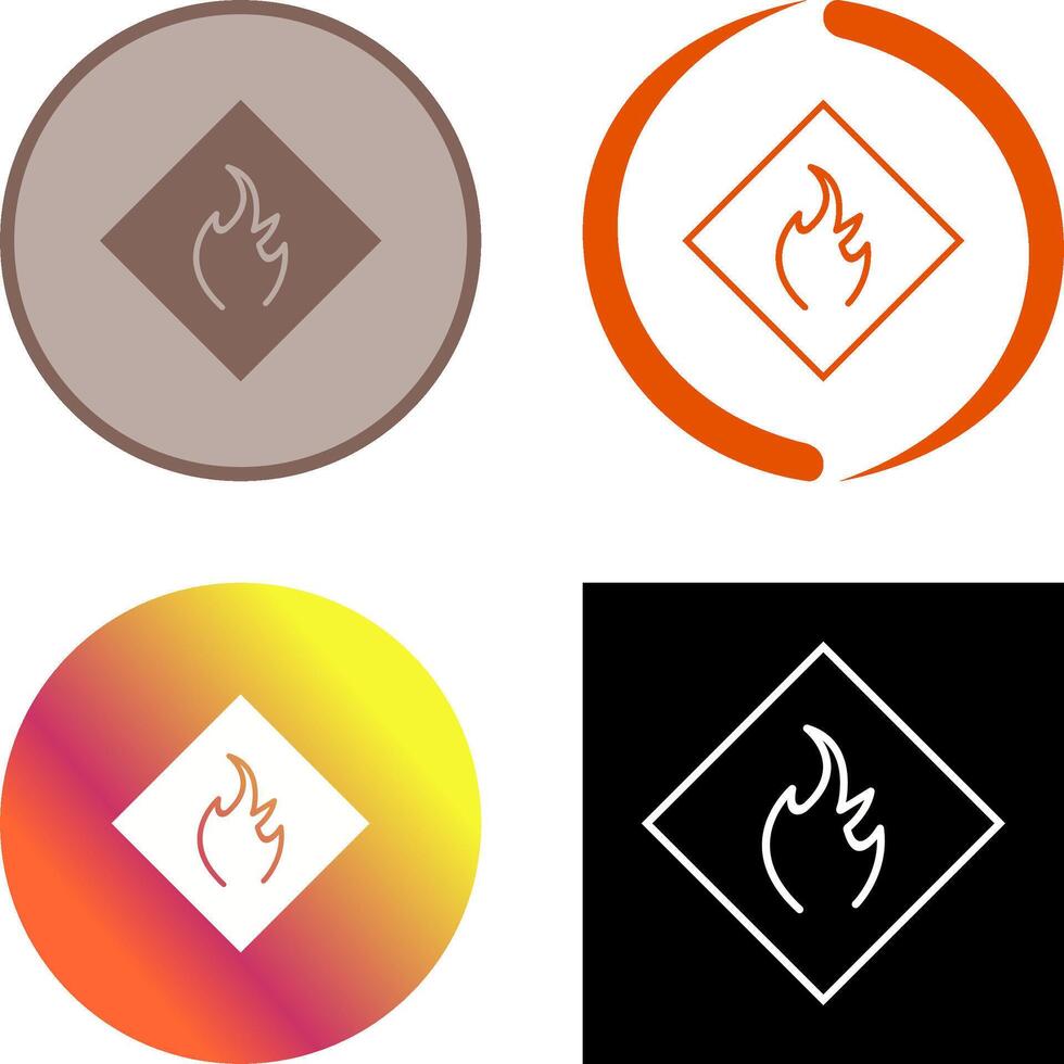 Danger of Flame Icon Design vector