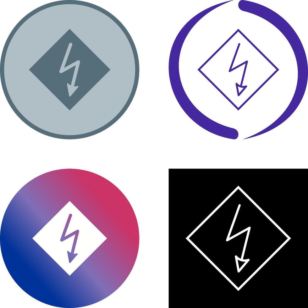 High Voltage Icon Design vector