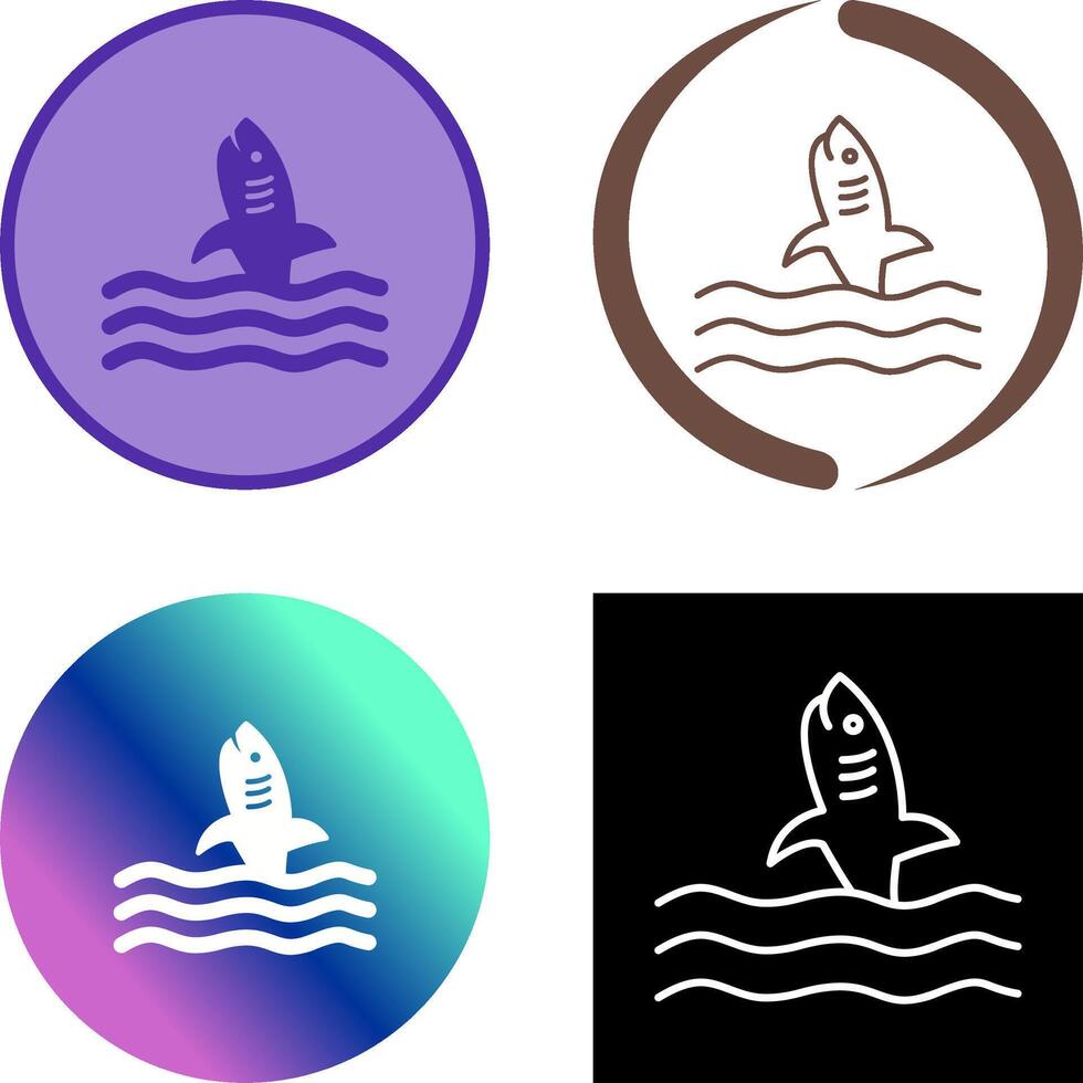 Dangerous Shark Icon Design vector