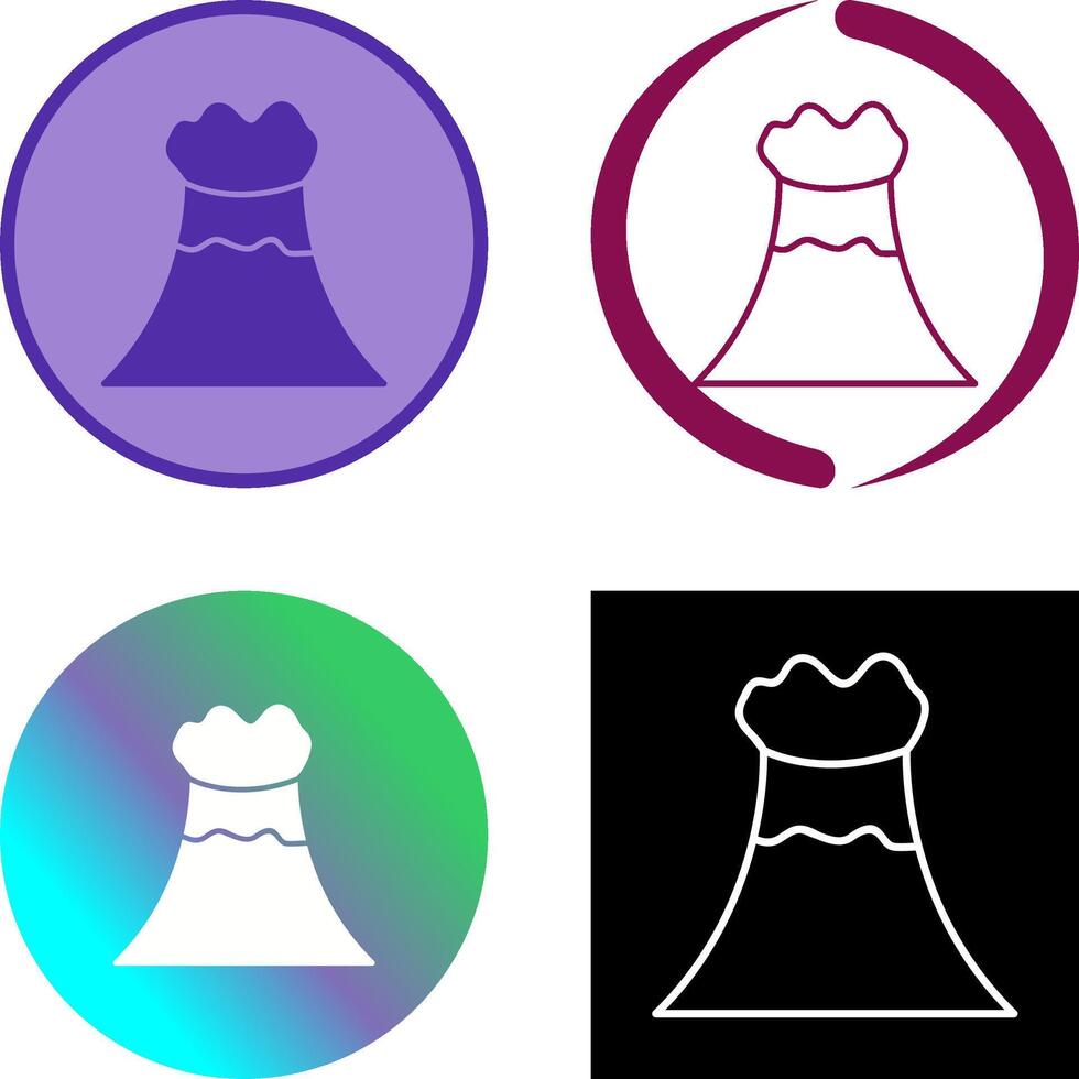 Volcano Icon Design vector