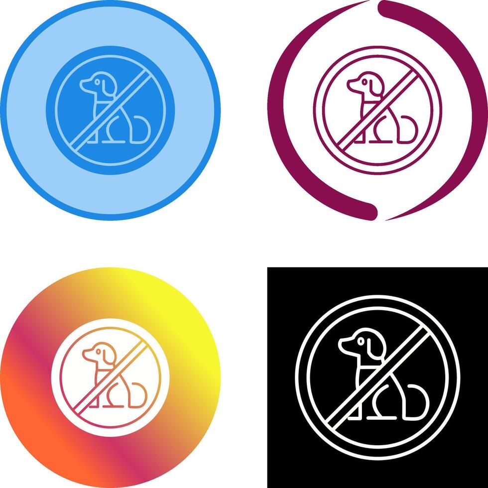 No Pets Icon Design vector
