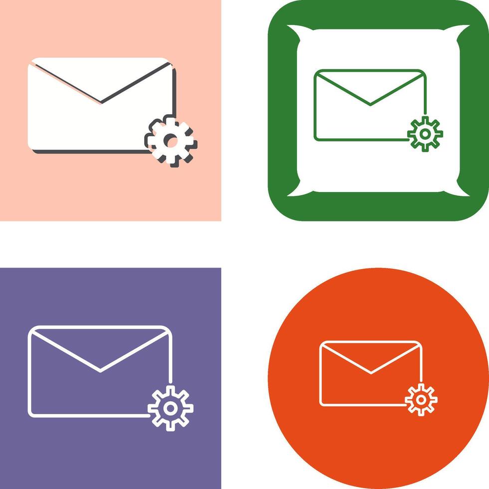 Message Settings Icon Design vector