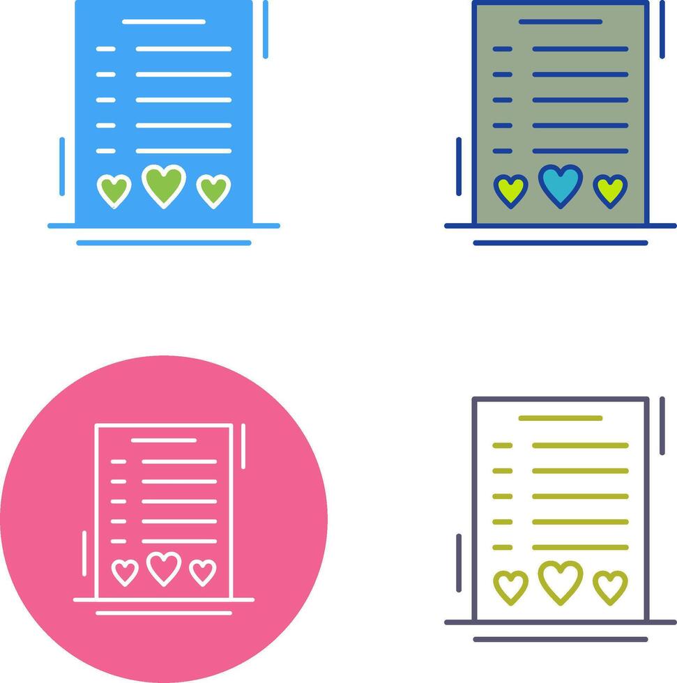 Wishlist Icon Design vector