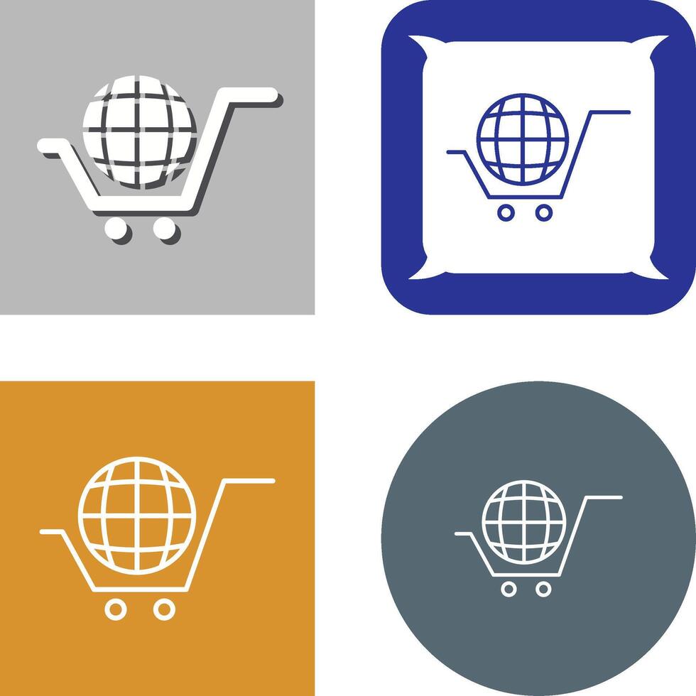 Global Shopping Icon Design vector