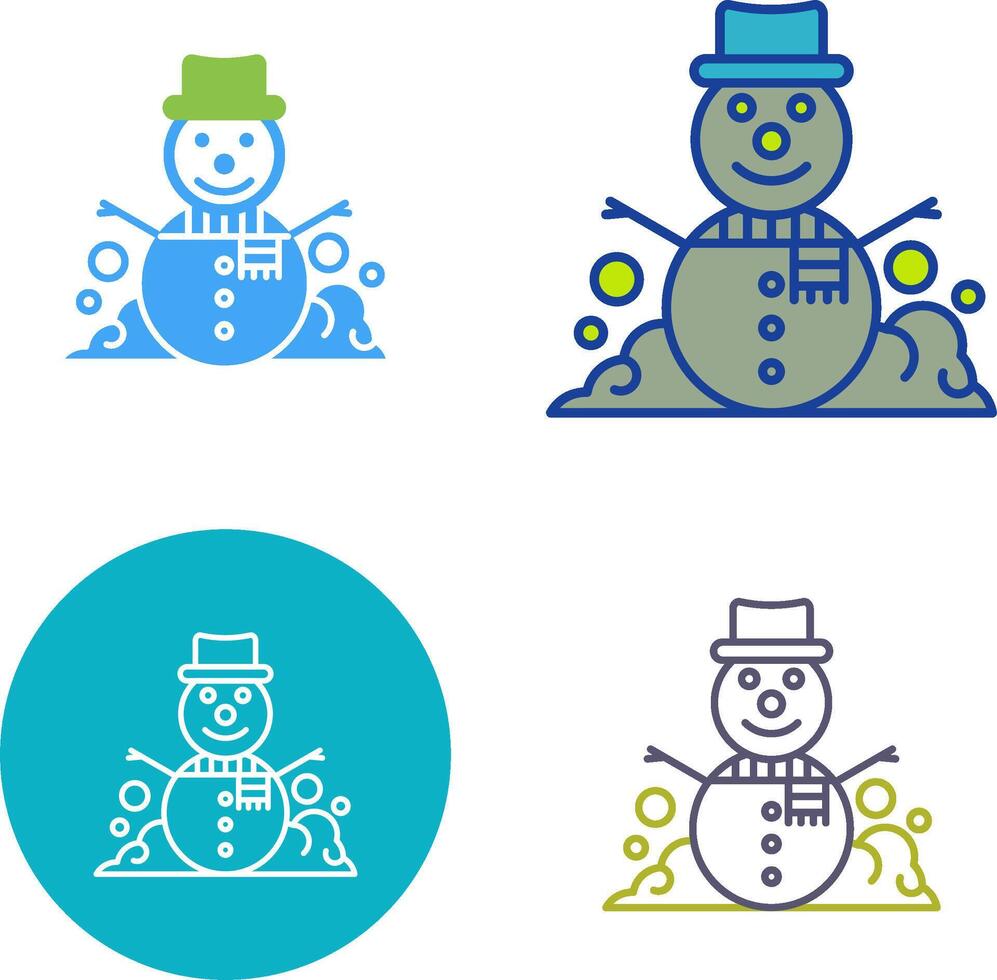 diseño de icono de muñeco de nieve vector