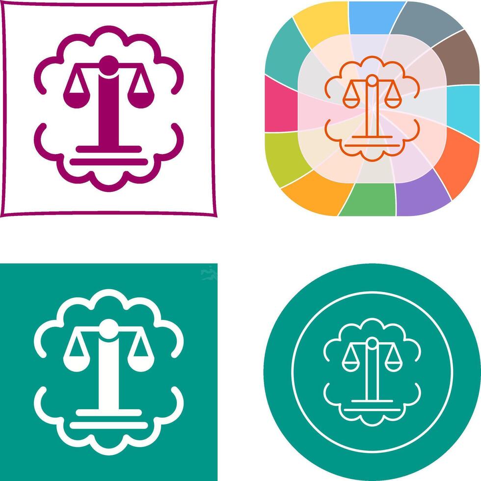 Justice Scale Icon Design vector