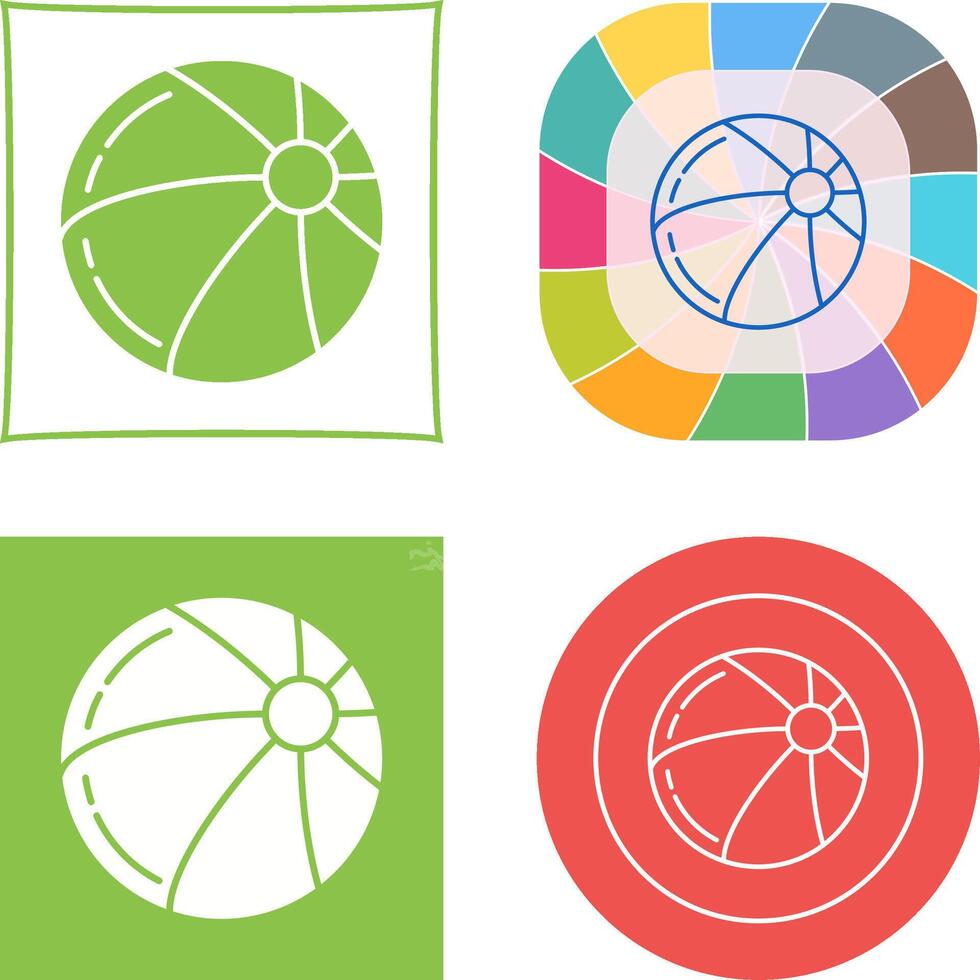 Beach Ball Icon Design vector
