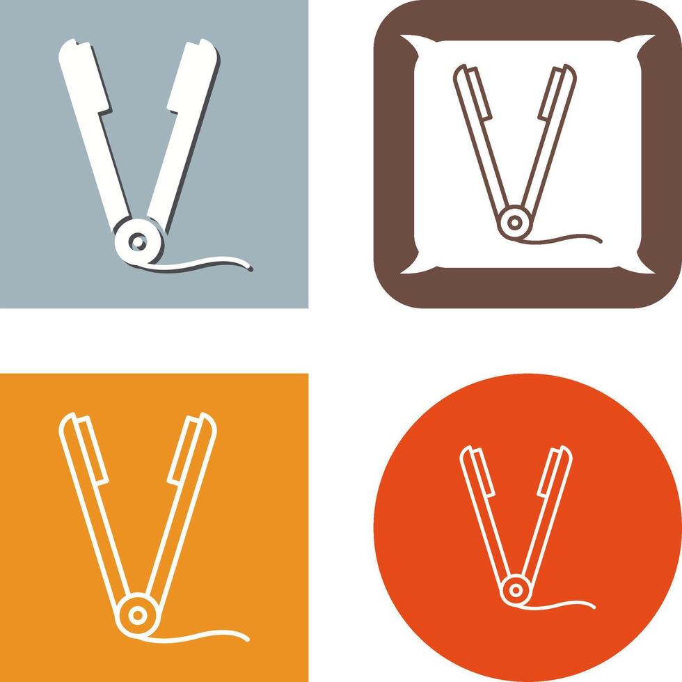 plancha de pelo icono diseño vector