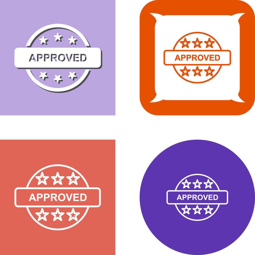 Approved Icon Design vector