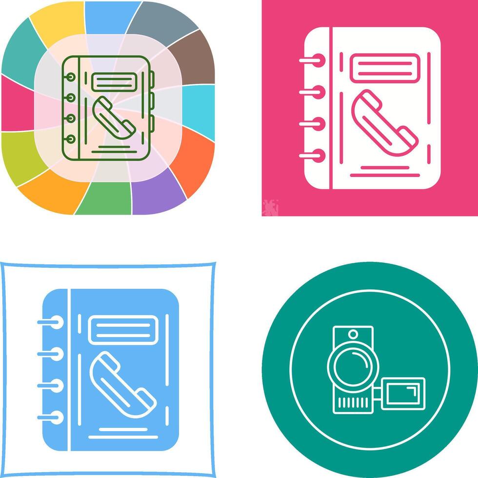 Phonebook Icon Design vector