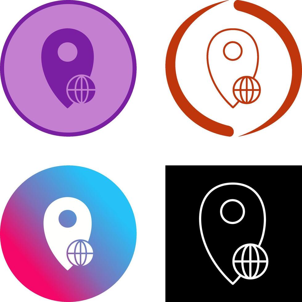 Global Locations Icon Design vector