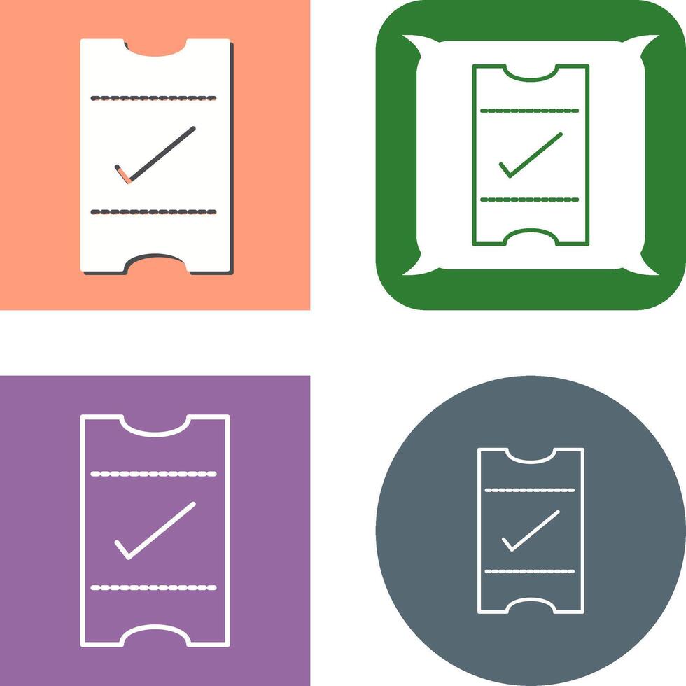Passes Icon Design vector