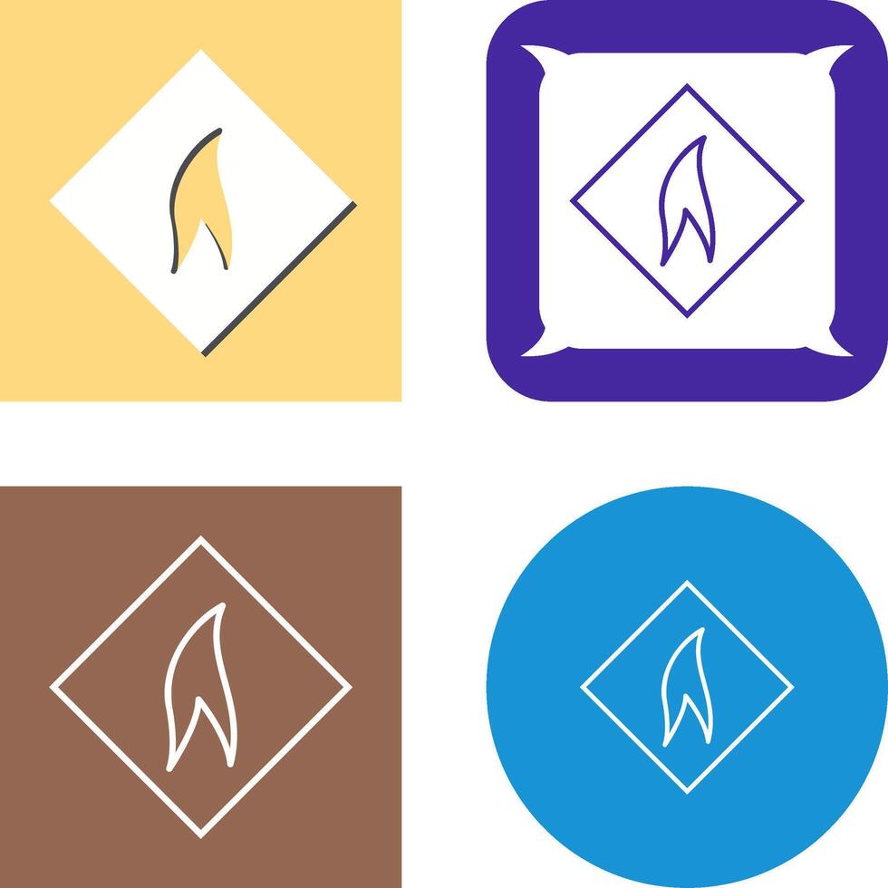 Flammable Material Icon Design vector