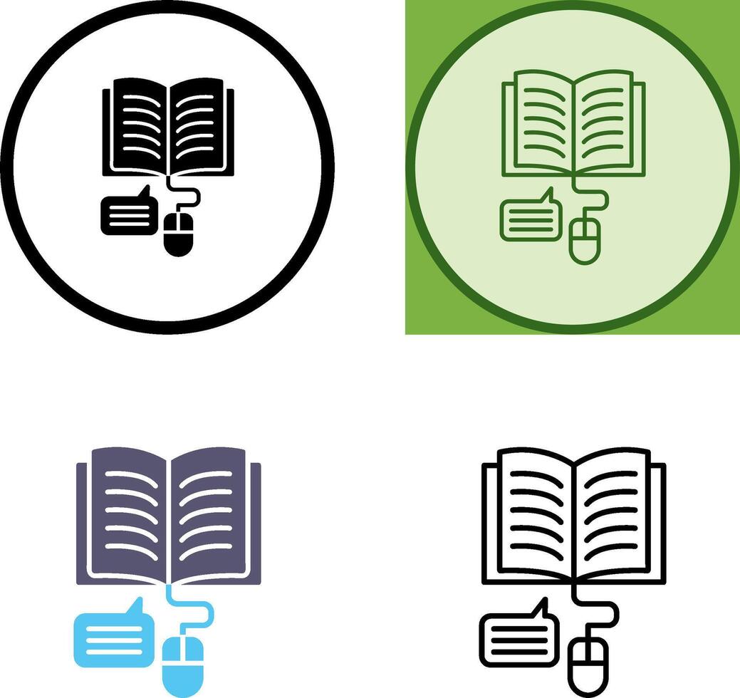 Online Learning Icon Design vector