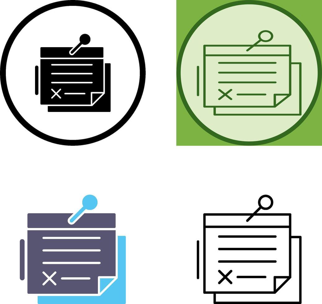 Note Icon Design vector