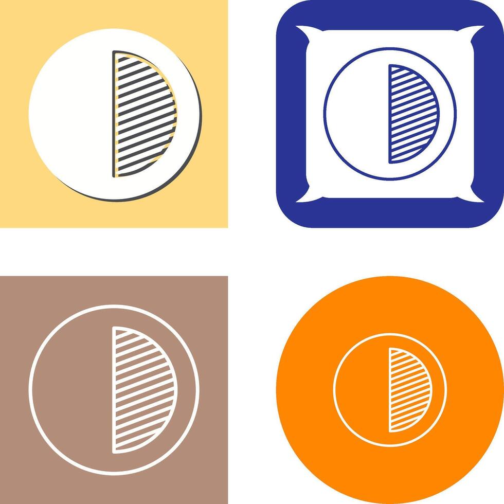 Unique Contrast Icon Design vector