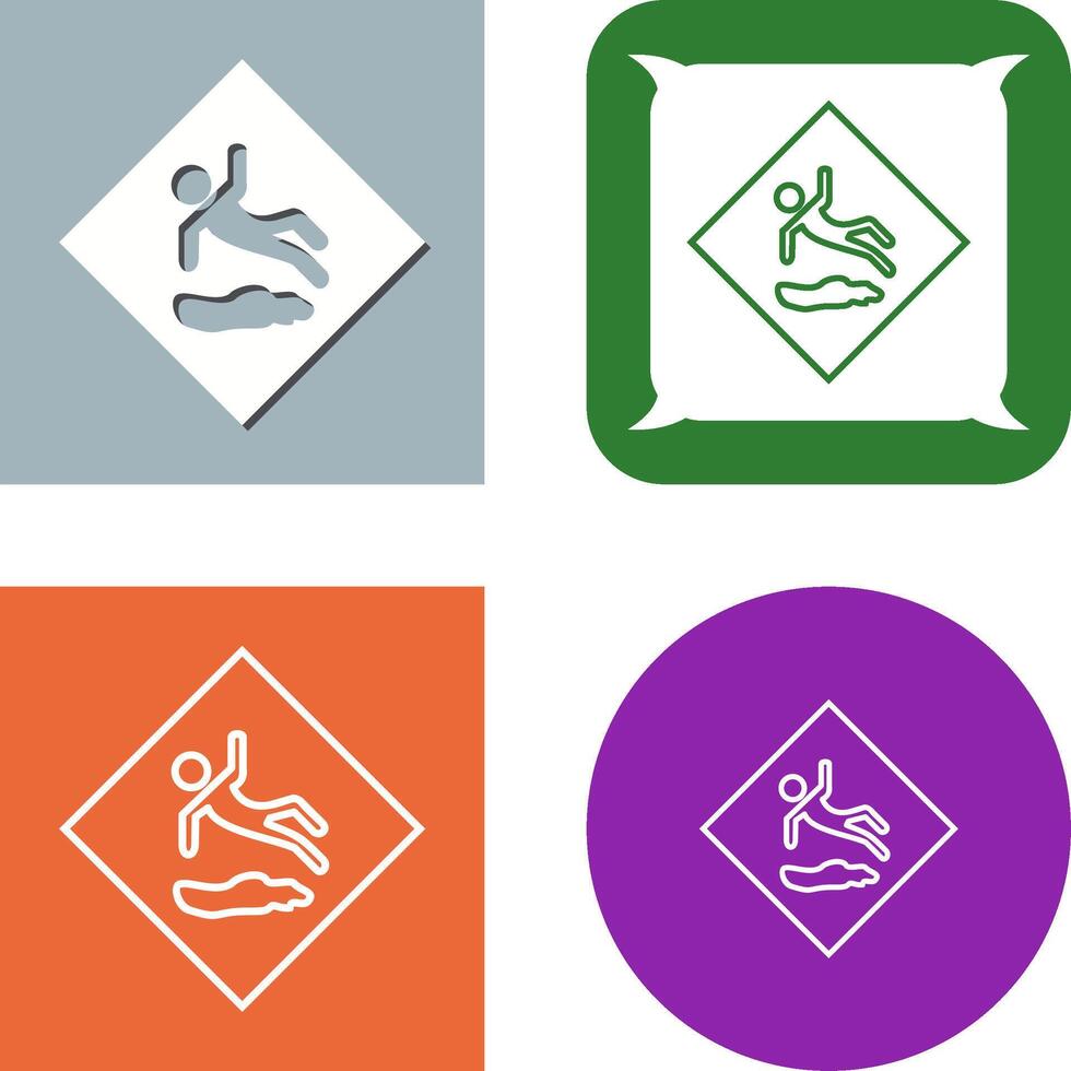 Danger of Slipping Icon Design vector