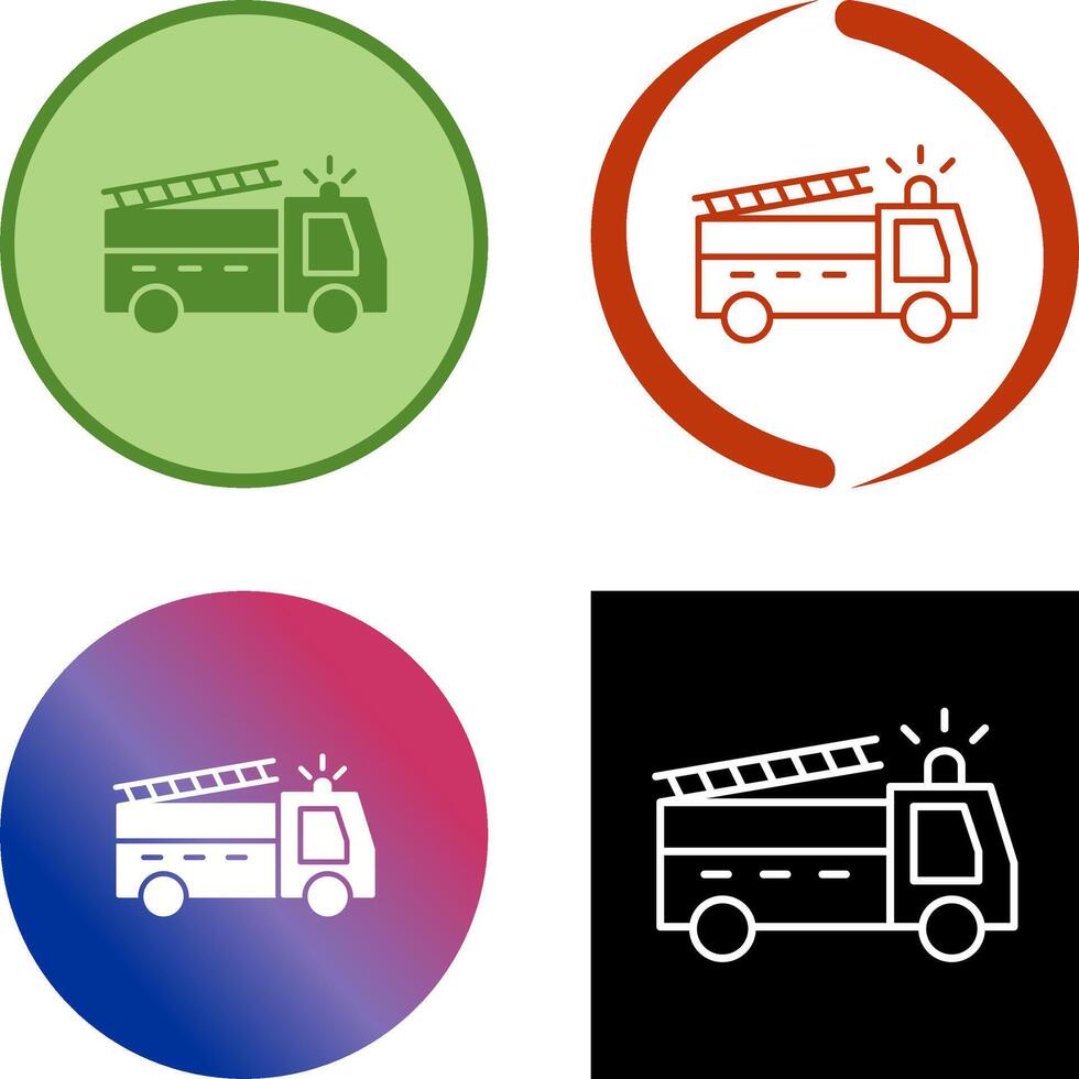 Unique Fire Truck Icon Design vector