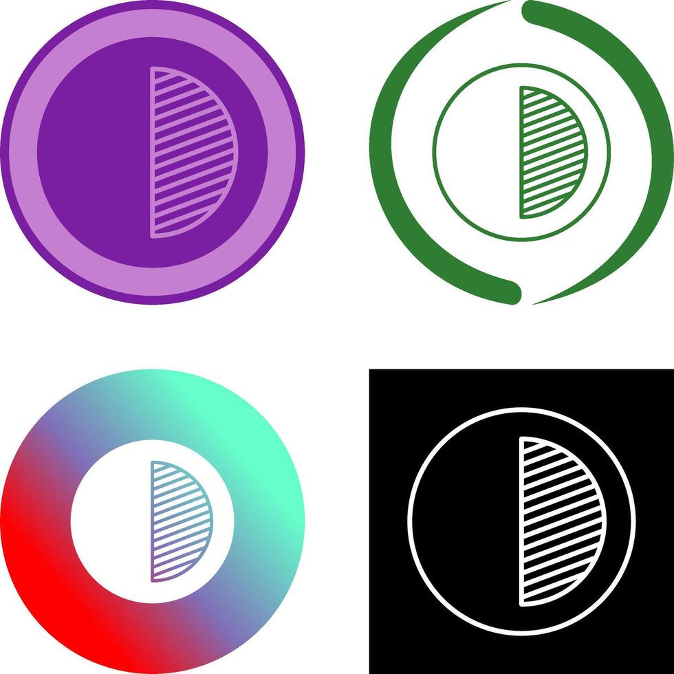 Unique Contrast Icon Design vector