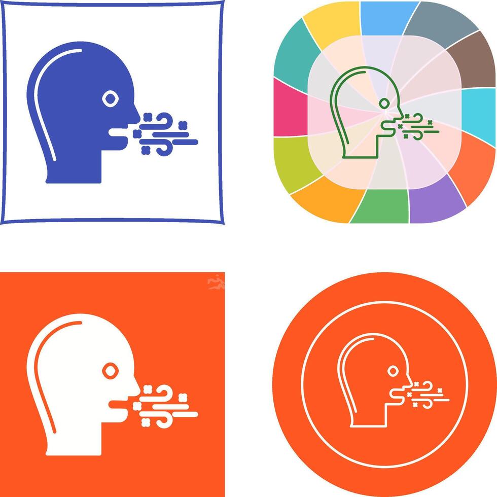 Bad Breath Icon Design vector