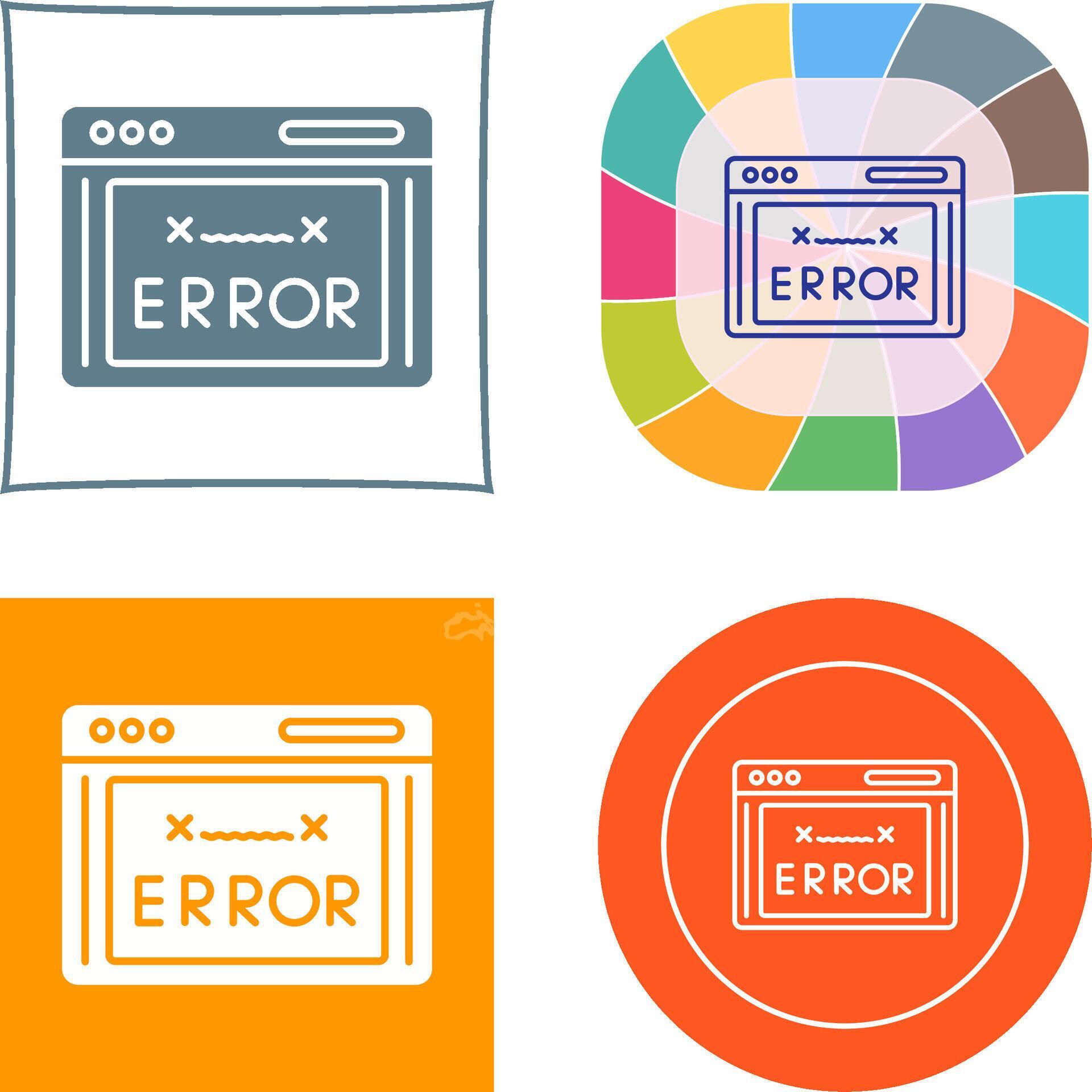 Error Code Icon Design 44169026 Vector Art at Vecteezy