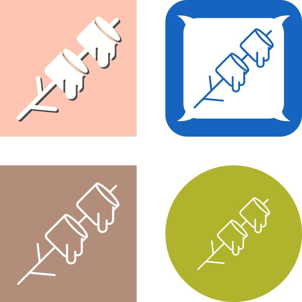 Marshmallows Icon Design vector